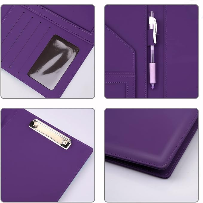 Resume Portfolio Folder, Padfolio Clipboard, Writing Portfolio Leather Clipboard - Image 4