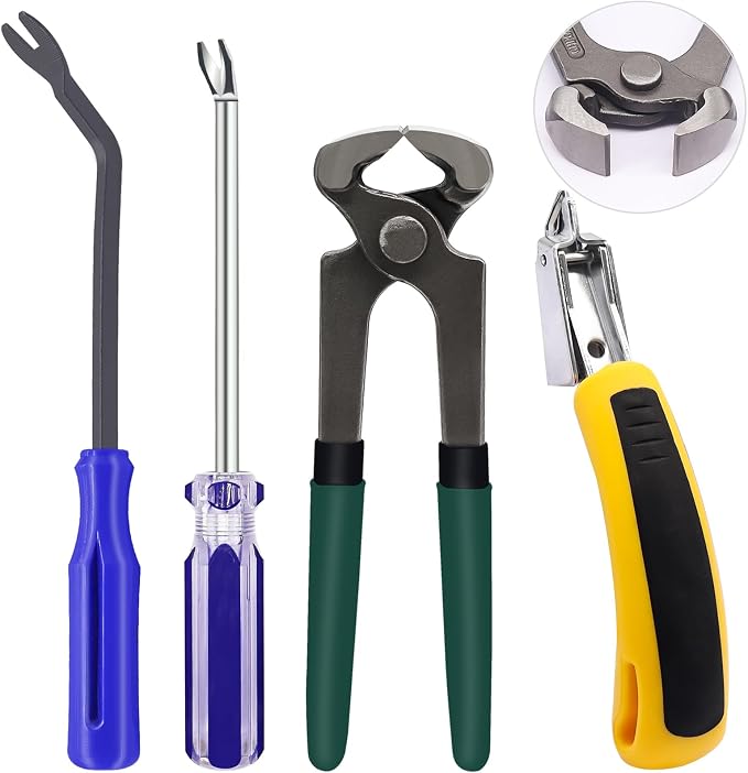 4Pcs Upholstery and Construction Staple Remover Tools Set by Hmknana
