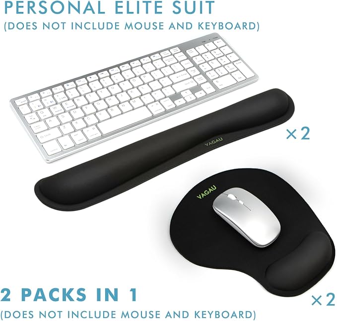 VAGAU Premium Keyboard Wrist Rest and Mouse Pad Wrist Support, Ergonomic Memory - Image 6