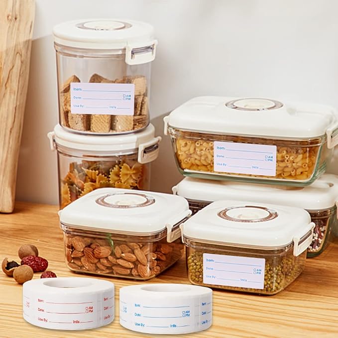 2 Rolls 1000 Pieces Removable Food Labels, 1 x 2 Inch Date Stickers - Image 5