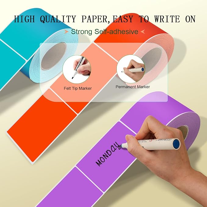 PARLAIM 5 X 3 inch Rectangle Inventory Labels Color Coding Stickers - Image 4