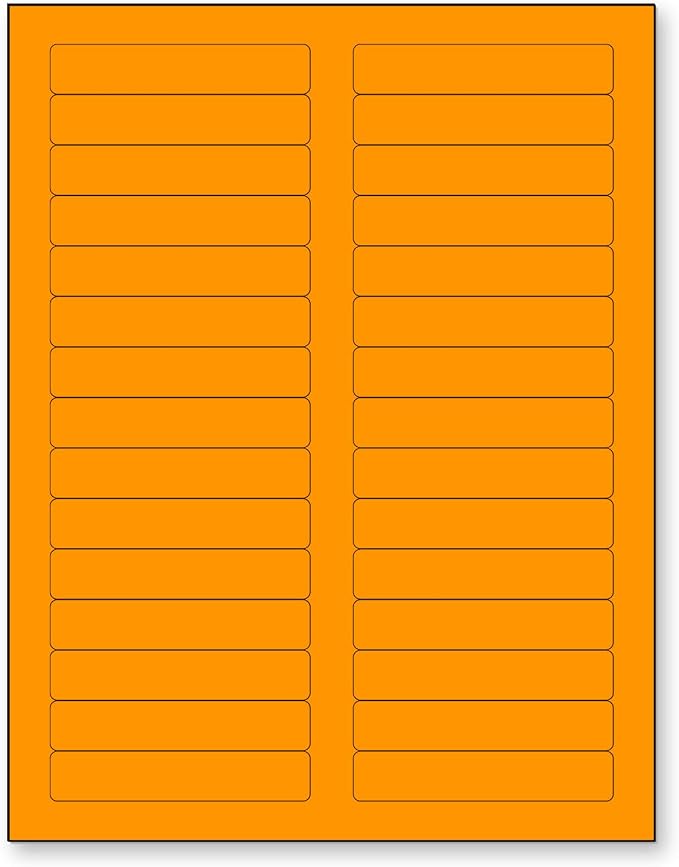 NextDayLabels 8-1/2 x 11 Neon Color High Light Fluorescent Labels by NextDayLabels