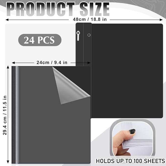 Teling 24 Pcs Clear Front Report Covers - Image 2