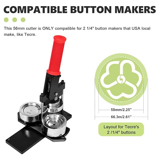 2. 618" Circle Cutter Punch Graphic Punch Die Cutter Button Paper Cutter Paper - Image 3
