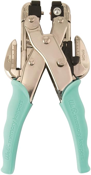 We R Memory Keepers Crop-A-Dile Eyelet | Blue Comfort Handle, Craft Supplies - Image 4