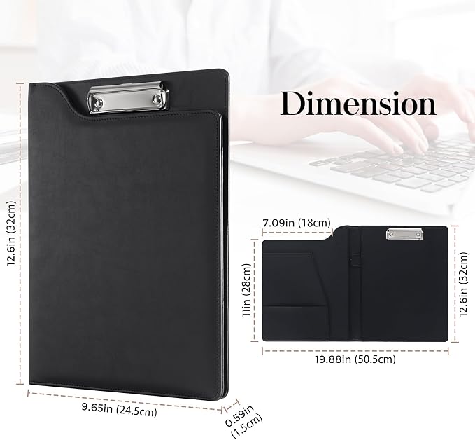 ProCase Clipboard Folder Portfolio, A4 Leather Padfolio Clipboard, Professional - Image 3