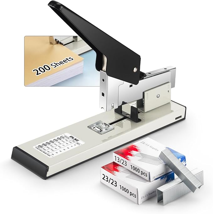IMLIKE Heavy Duty Stapler with 2000 Staples：200 Sheets High Capacity Manual by IMLIKE