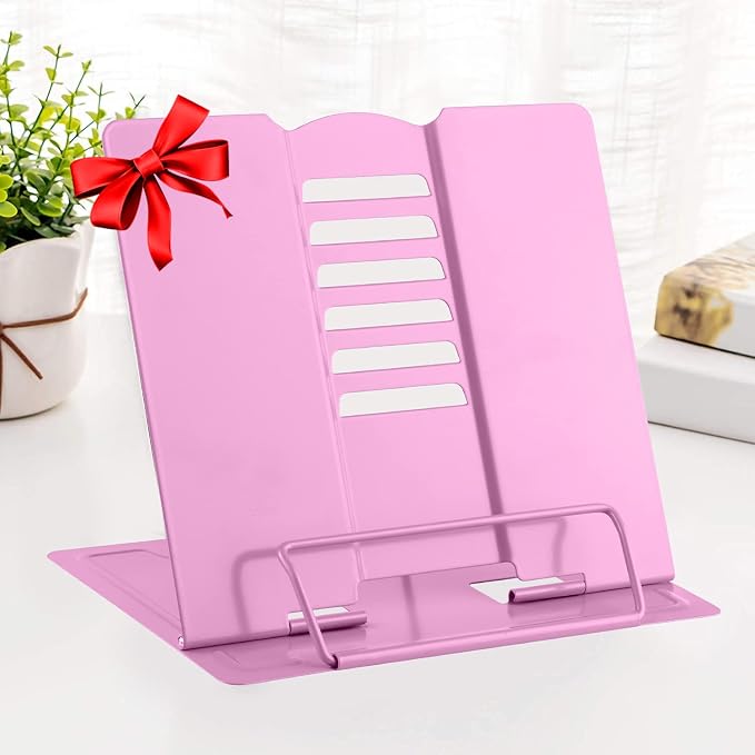 MSDADA Book Stand Metal Reading Rest Book Holder Adjustable Cookbook Documents by ColoryourlifewithMSDADA
