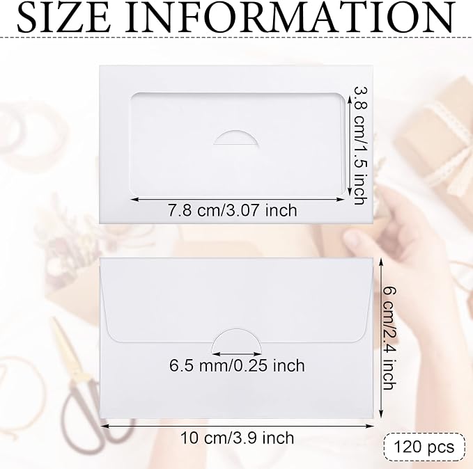 120 Packs Window Gift Card Envelopes Gift Sleeves Credit Size Business - Image 3