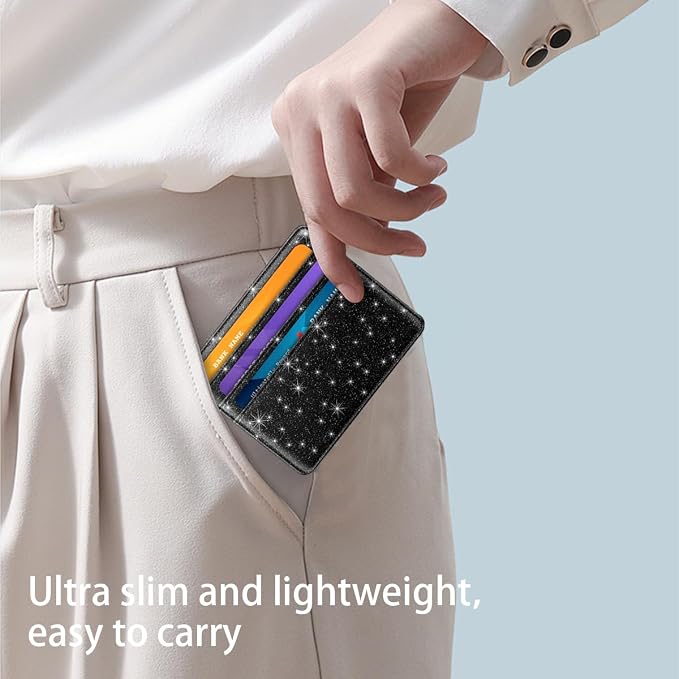Slim Minimalist Front Pocket RFID Blocking Credit Card Holder Small Wallet Cute - Image 6