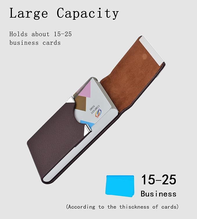 Business Card Holder with Ultra Slim Design, Business Card Case with Premium PU - Image 4