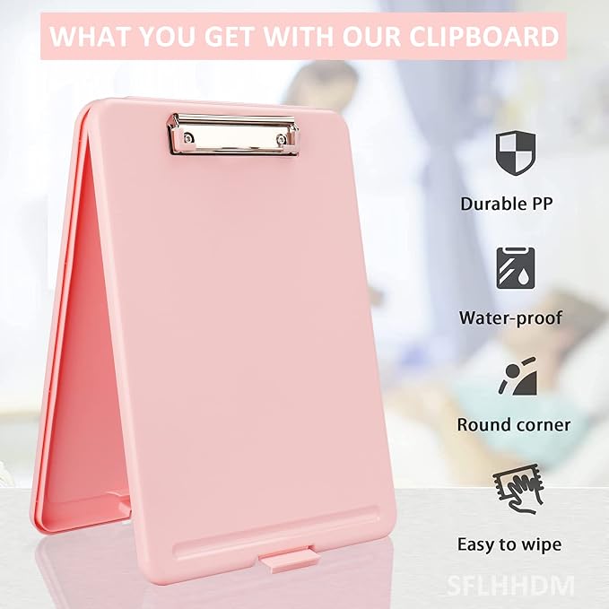 Clipboard with Storage, Storage Clipboard with Clip, Clipboards Foldable - Image 7