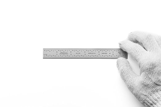 PEC Tools High Precision Metal Ruler, 6 Inch Rigid Machinist Rule, 4R Graduation - Image 5