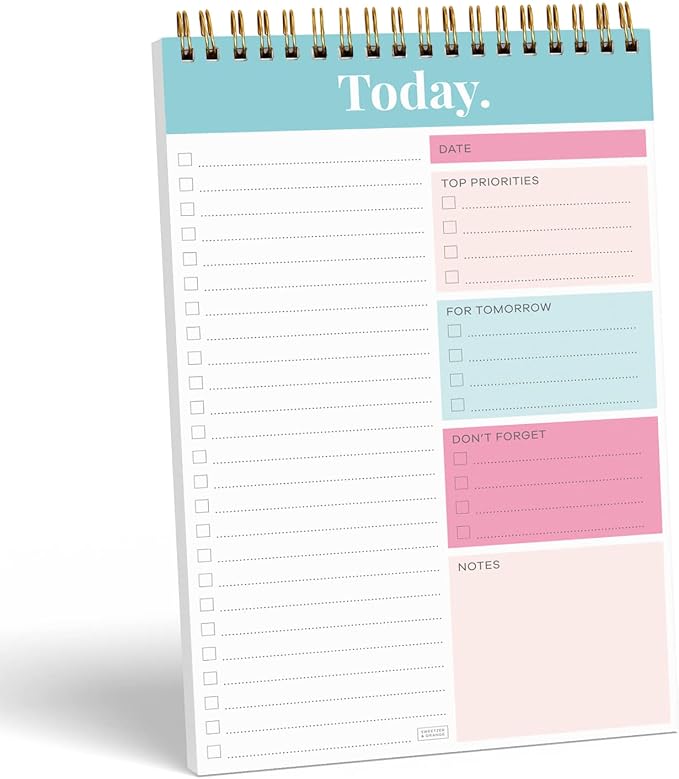 S&O Daily Planner Notepad for Productivity by SweetzerOrange