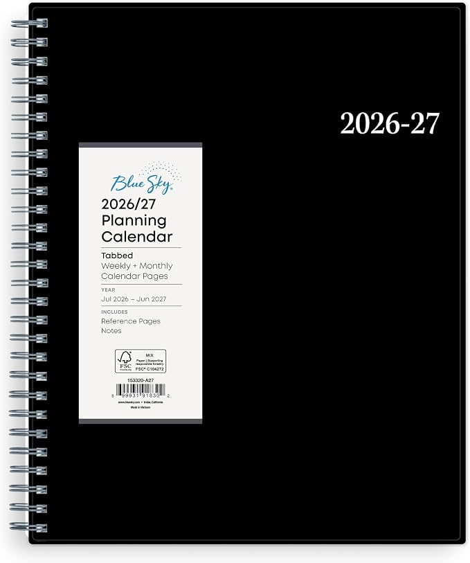 Blue Sky Weekly and Monthly Academic Year Planner Calendar, July by BlueSky