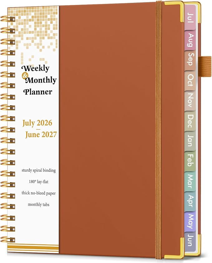 Academic Planner 2026-2027, Hardcover Weekly and Monthly Calendar Planner from by Unknown