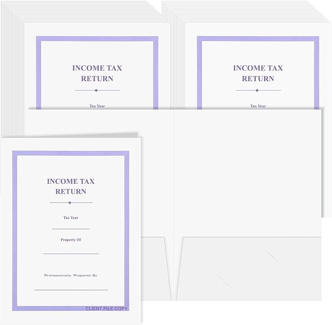 Kolldenn 50 Pack Income Tax Return Folders by Unknown
