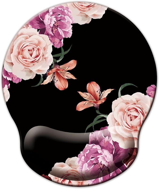 Mouse Pad with Wrist Support, Ergonomic Mouse Pad with Memory Foam Wrist Rest by LIZPARE
