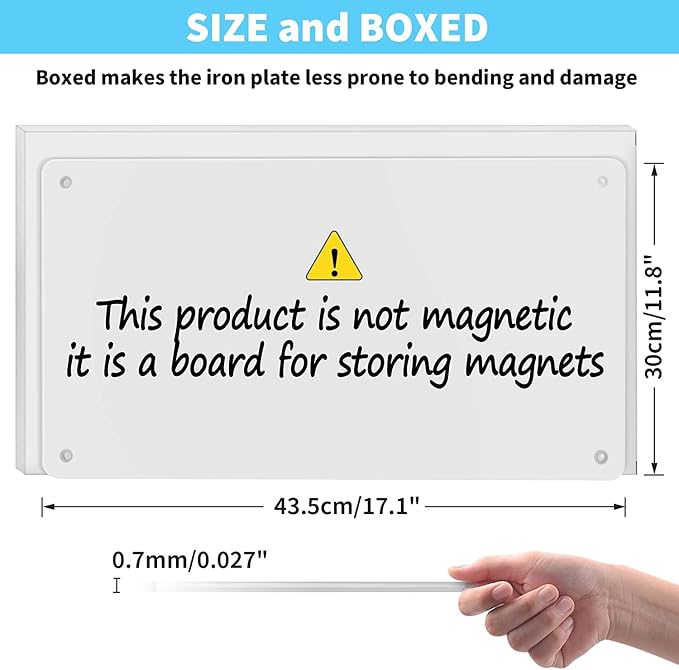 Magnetic Board, 17.1" x 11.8" Magnet Display, - Image 2