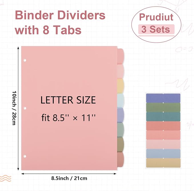 3 Sets of 24Pcs Binder Dividers - Image 2