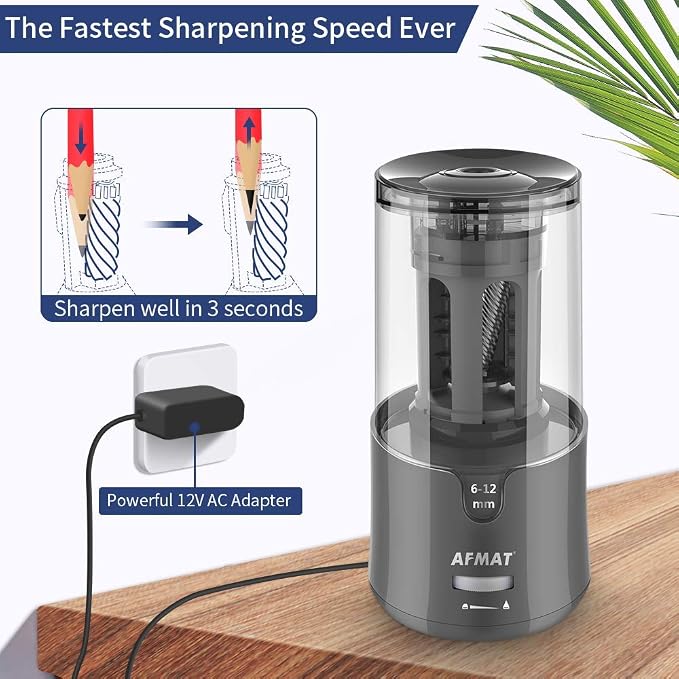 AFMAT Electric Pencil Sharpener, Heavy Duty Pencil Sharpeners - Image 3