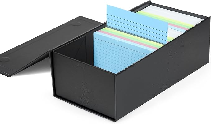 Harhana 3x5 Index Card Holder Card File Box Organizer, Hold 1200 3x5-Inch Flash by Harhana