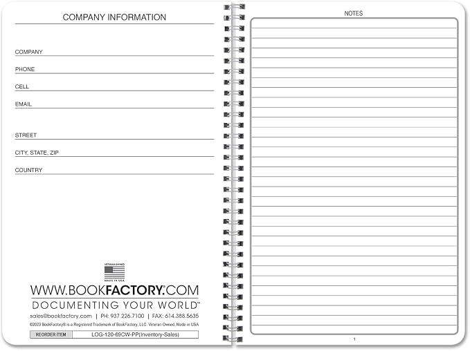 BookFactory Inventory and Sales Log Book/Small Business Order - Image 2