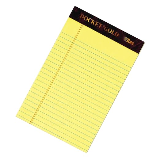 Tops™ Docket Gold™ Premium Writing Pads, Jr. Legal Rule, 50 Sheets Per Pad - Image 4