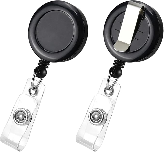 50 Pack Retractable Name Badge Holder Reel by koorito