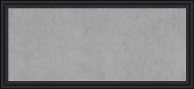Amanti Art Black Framed Magnetic Board 24x52 Oversize Vision Board by AmantiArt