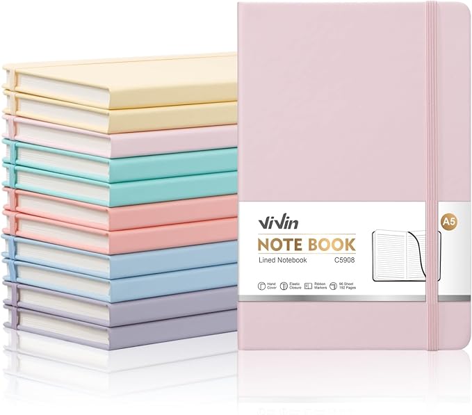 ViVin Lined Journal Notebooks for Professional Office Work, 192 Pages, Medium by ViVin