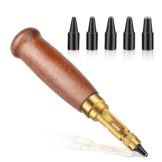 TLKKUE Adjustable Leather Hole Punching Tool Automatic Puncher by TLKKUE