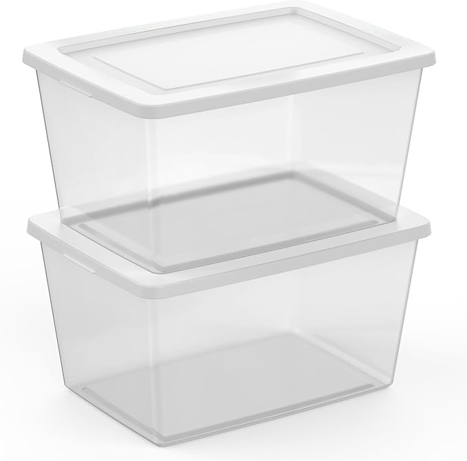 Sterilite 6-Pack Clear Storage Box, Stackable Container Bins - Image 6