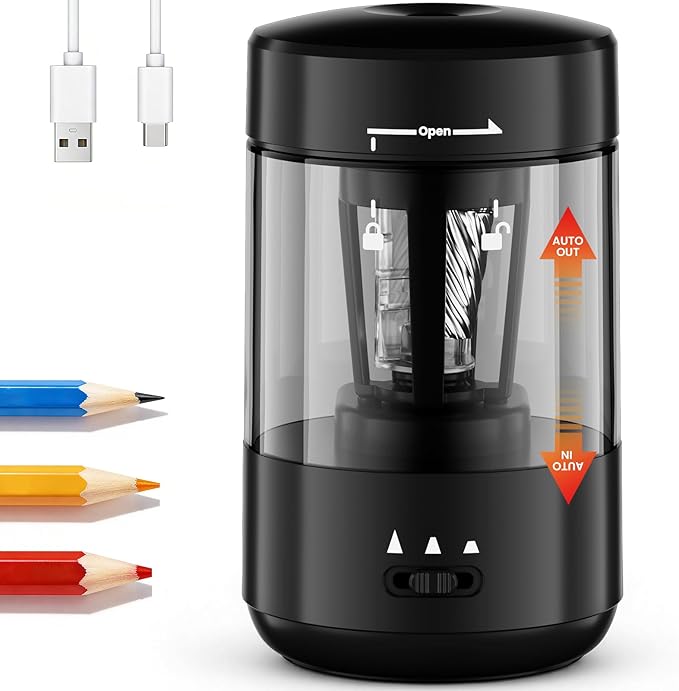 Electric Pencil Sharpener for Classroom, Fully Automatic Pencil Sharpener for by Prolixity