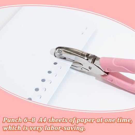 CheeMuii 5 Pieces Metal Handheld Paper Punch Single-Hole Tag Punch Set - Image 5