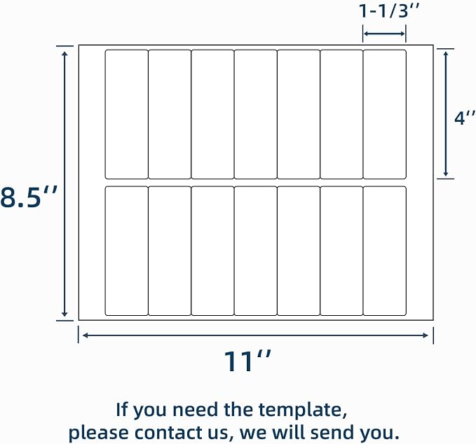 100 Sheets 1400 Labels 4" x1-1/3 14 Up Mailing Address Labels Stickers - Image 2