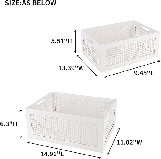 Desktop Storage Basket, Sundry Office Drawer Storage Box, Wood Frame Storage - Image 4
