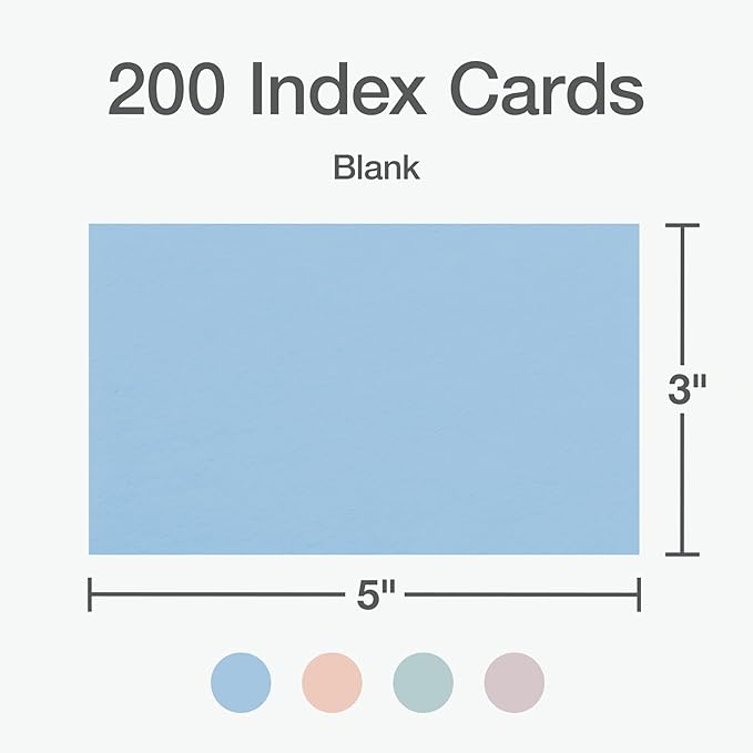 Oxford Blank Index Cards, Blank Note Cards, Flashcards - Image 2