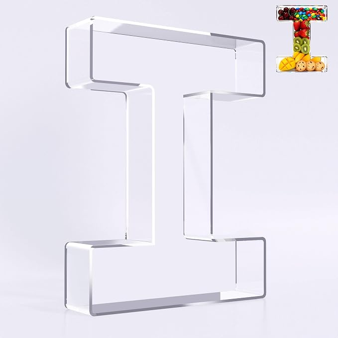 Ledido 10’’ Acrylic Letter Charcuterie Board Box, Reusable Fillable Serving Tray by Ledido