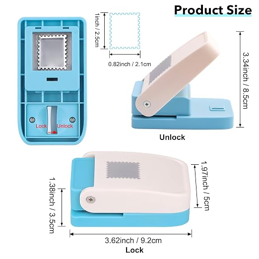 Stamp Punch, Stamp Puncher 1X0.8inch Rectangular Postage Stamps Punches - Image 2