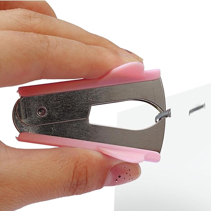 Modern Pink Plastic Staple Remover, Office School Supplies, Staple Puller Tool - Image 6