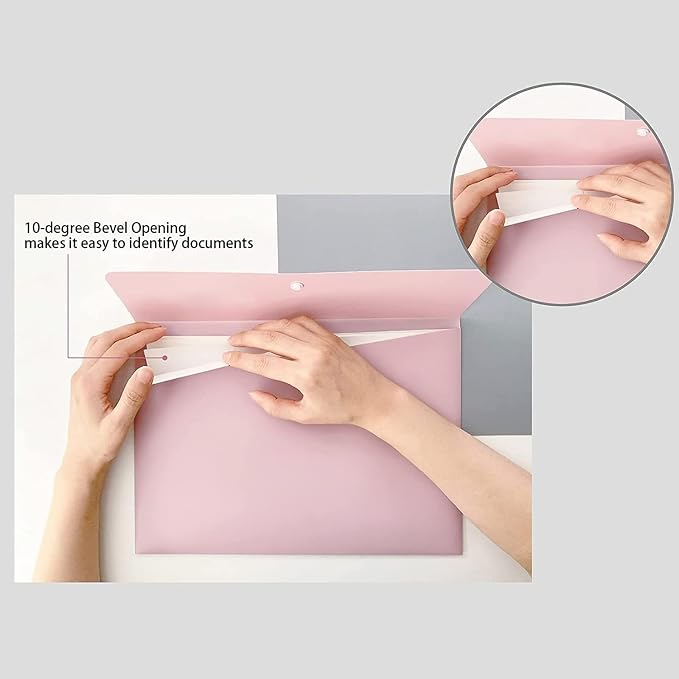 VANRA Poly File Folders Letter Size File Jackets Organizer Plastic Envelope A4 - Image 3