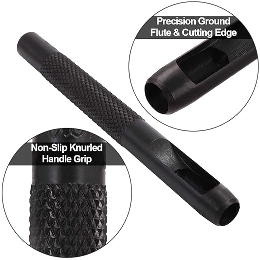 Spurtar Hollow Punch Set 9 Pieces 2.5-10.0mm Leather Punch Set Kit | Heavy Duty - Image 4