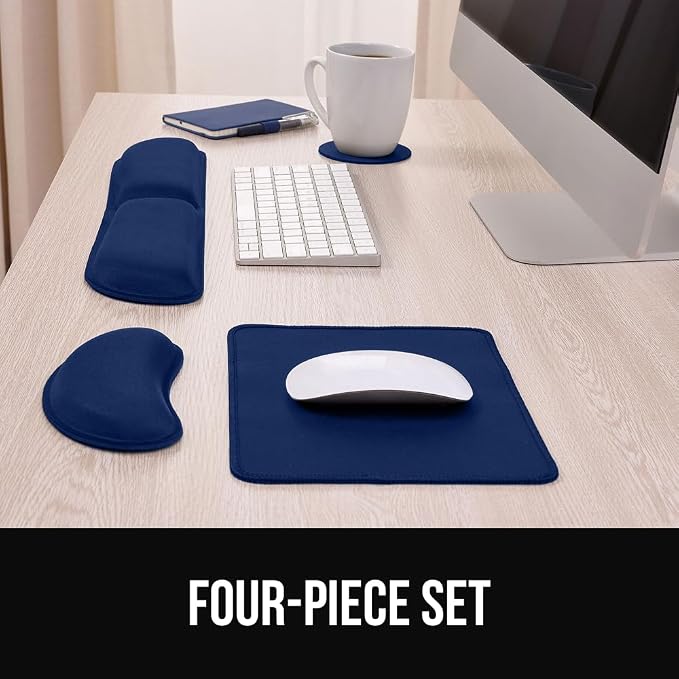 GORILLA GRIP Silky Memory Foam Keyboard Wrist Rest and Mouse Pad - Image 7