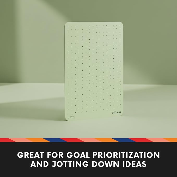 Notsu Dotted Colored Note Cards 3x5 inch, 40 ct | Green Bullet Dot Grid - Image 5