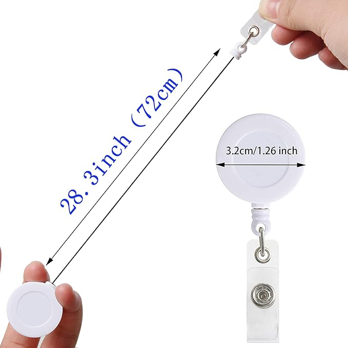 JANYUN 100 Pcs Badge Reels Retractable Badges Holder - Image 2