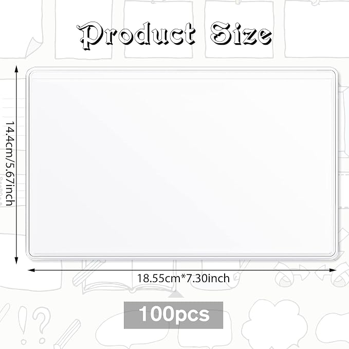 Chinco 100 Self Adhesive Pocket Index Card Pockets Index Card Holder Storage - Image 2