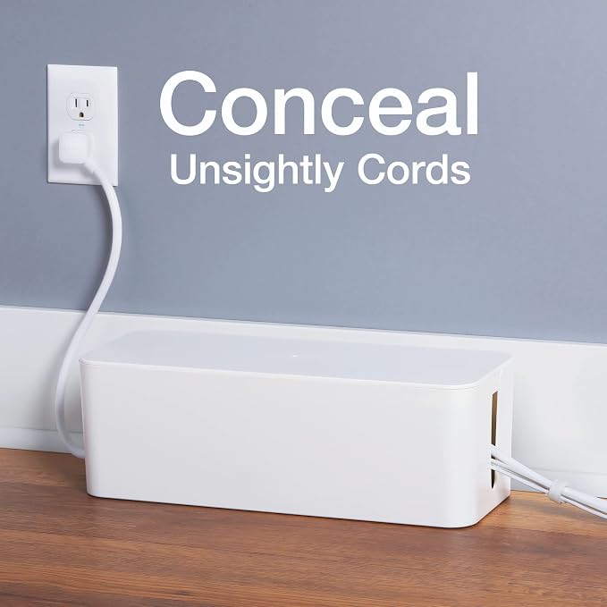 Oxford Cable Management Boxes, 3 Pack, 15 Cable Ties, Power Strip Organizer - Image 3