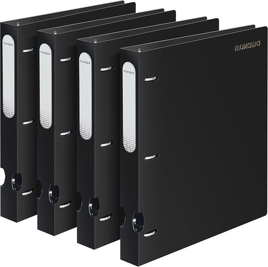 MUKAWA 1 Inch 3 Ring Binder, D-Ring Binder Holds 250 Sheets, PP Cover by Unknown