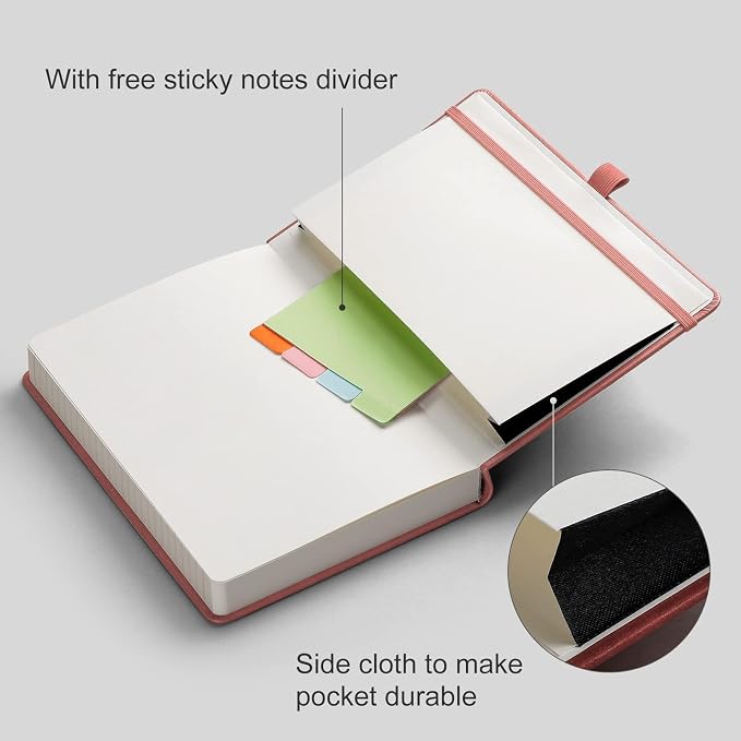 AHGXG Thick Journal Lined Notebook, 320 Numbered Pages Leather Journal - Image 5